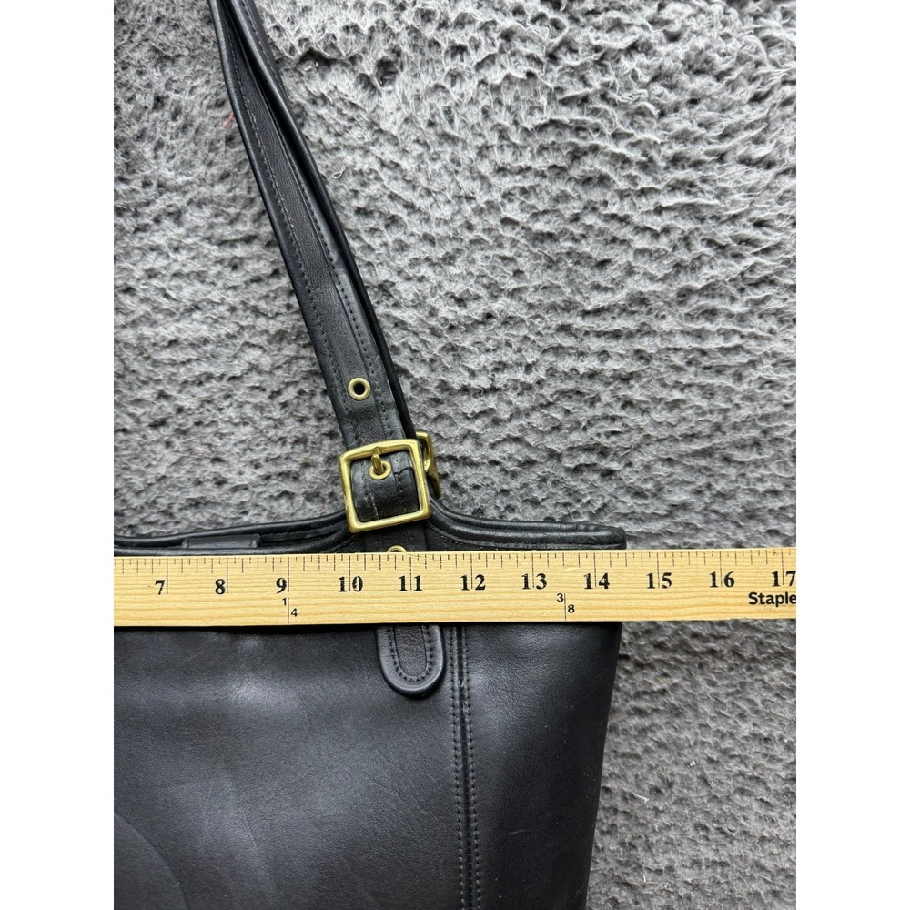 Vintage 90's Women's Coach Legacy Leather Shopper Tote Shoulder Bag Black - Picture 16 of 16